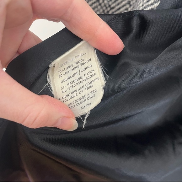 Vintage Wool Blend Coat by Collection Élégante women’s 12 Classic Herringbone - Picture 7 of 14